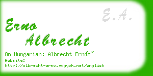 erno albrecht business card